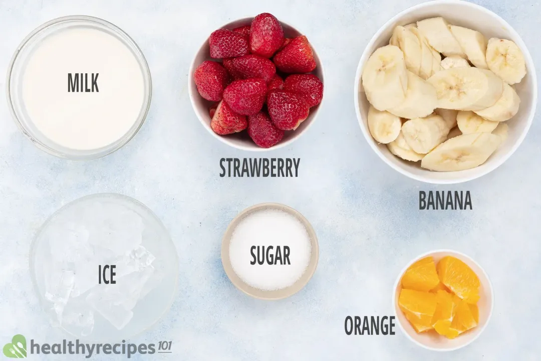 strawberry banana smoothie ingredients