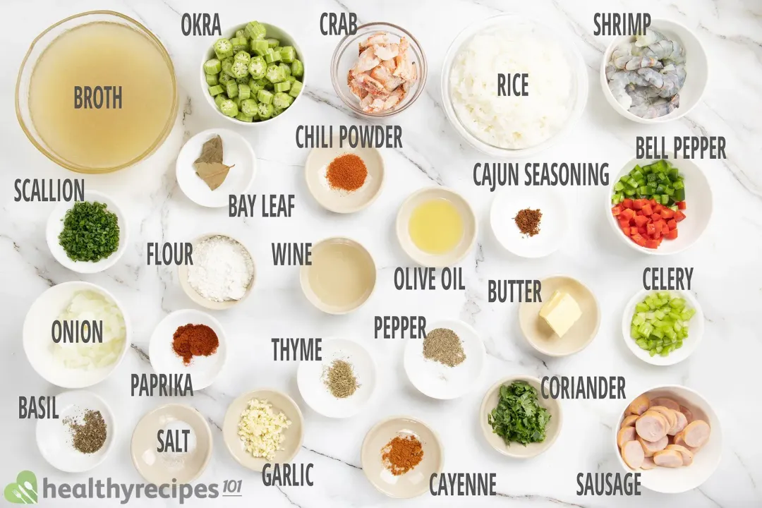 Easy Seafood Gumbo Ingredients