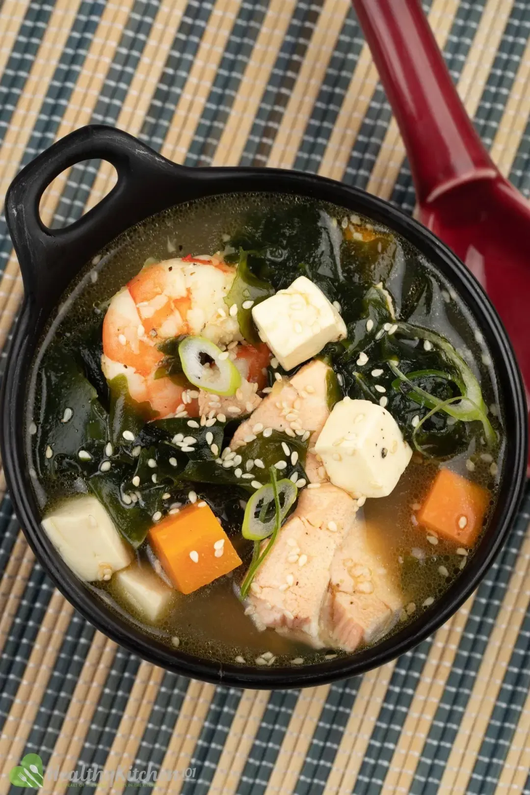 Homemade miso soup healthykitchen101