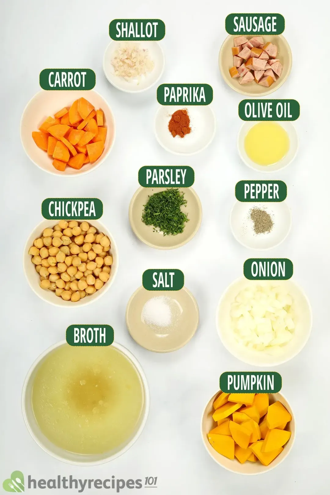 Ingredients for Chickpea Soup