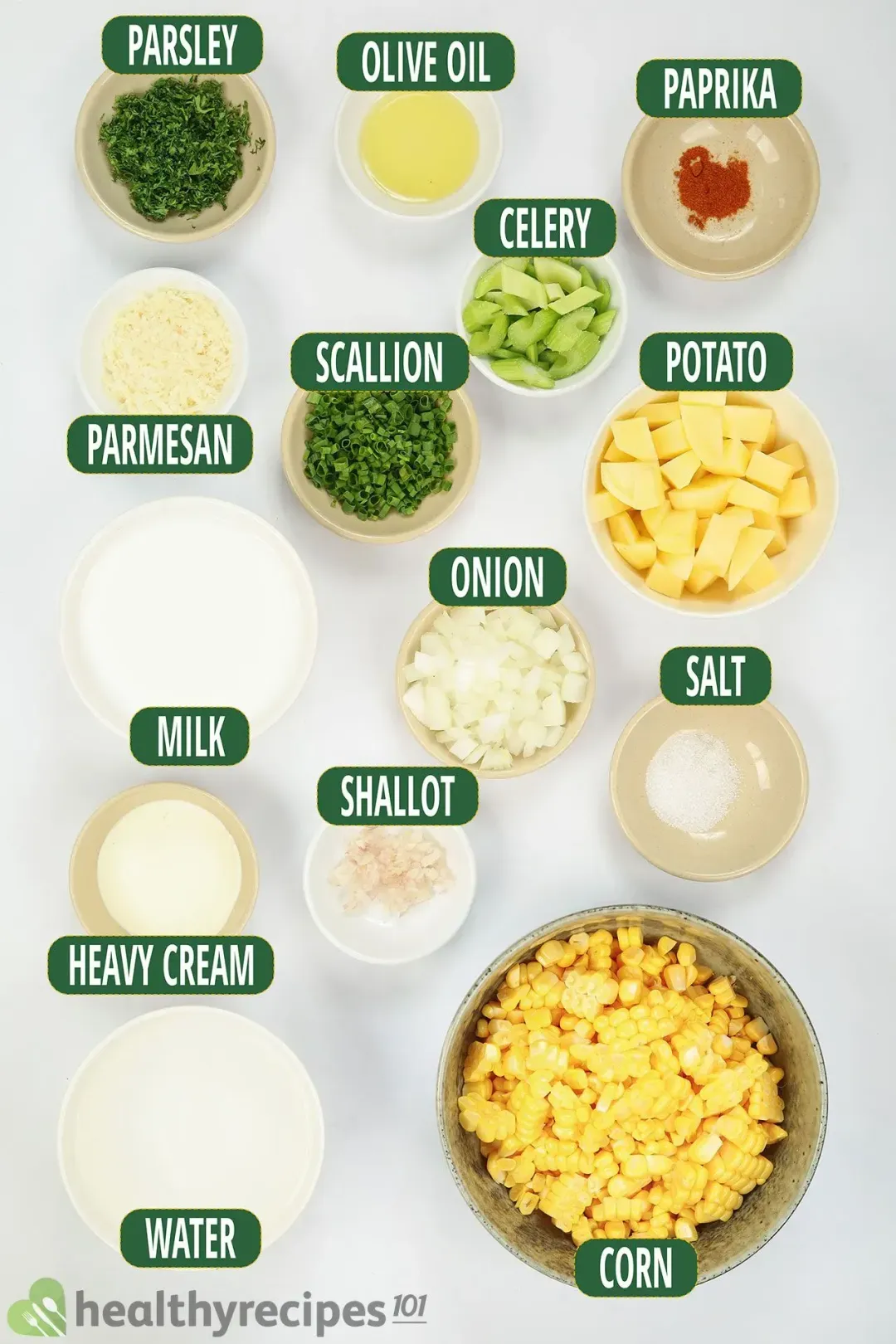Ingredients for Corn Soup