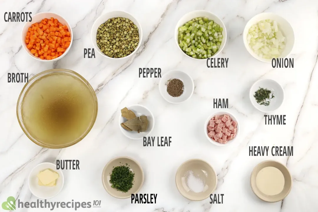 Instant Pot Split Pea Soup Recipe Ingredients
