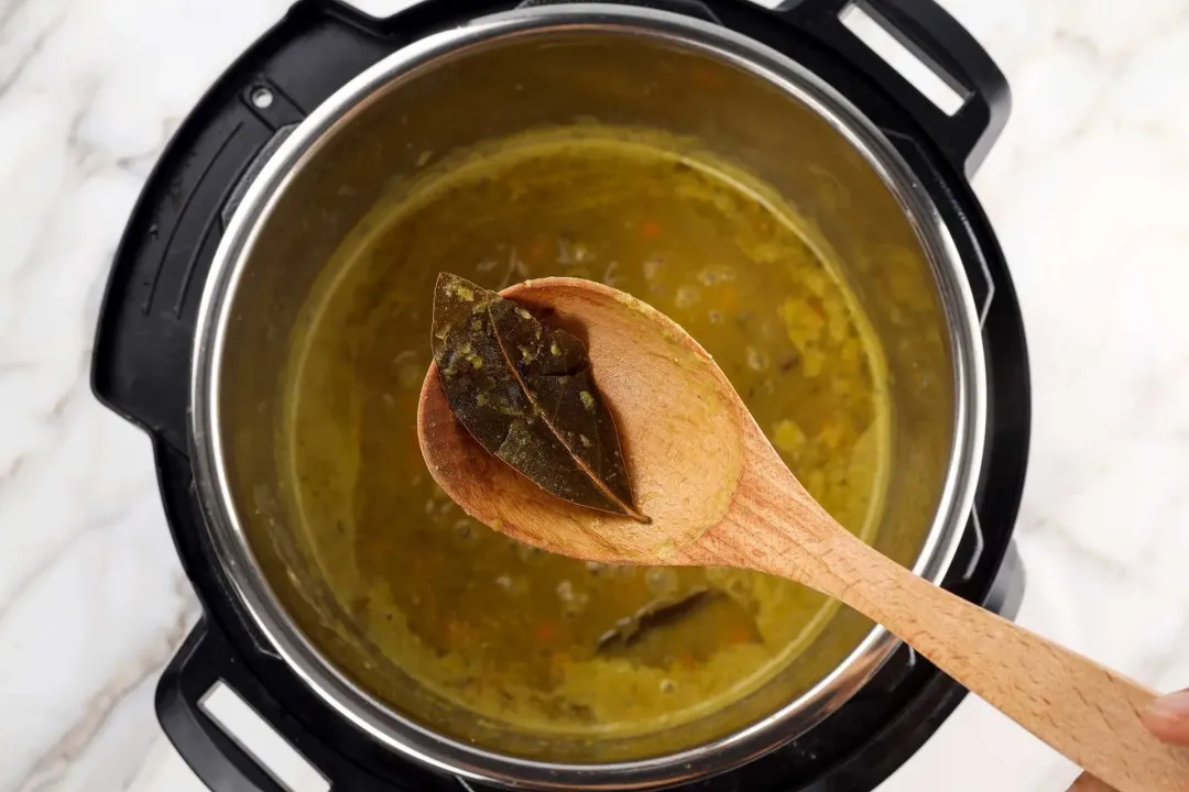 Remove the bay leaves Cook on Steam