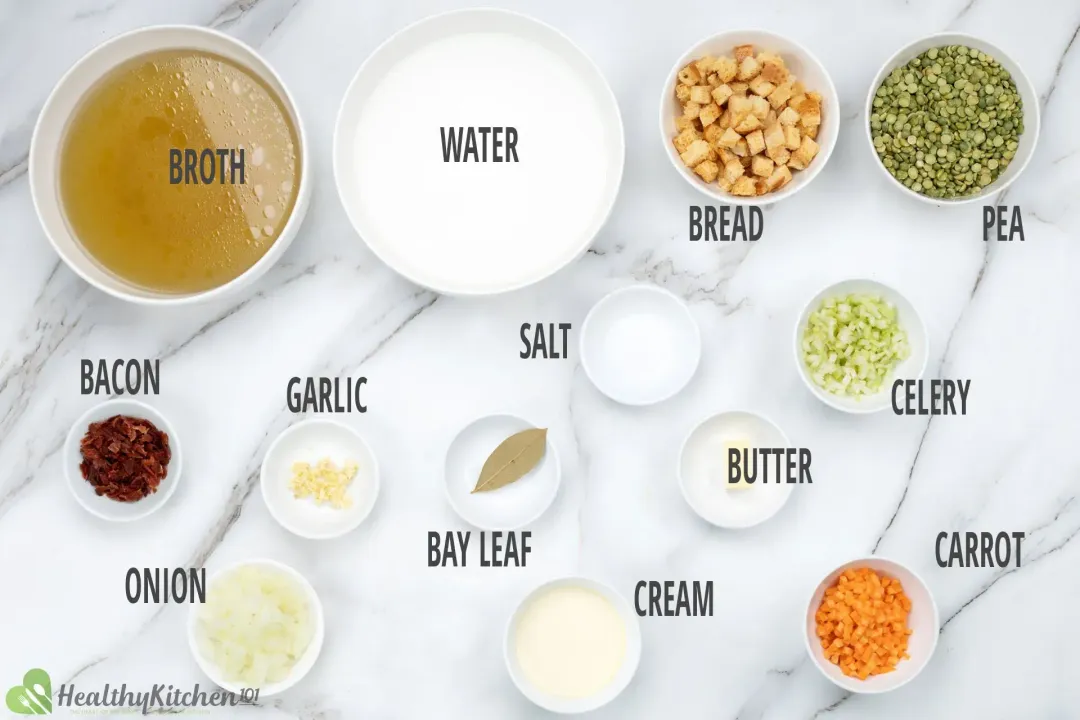 split pea soup ingredients