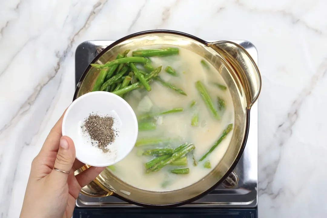 step 3 How to make cream of asparagus soup