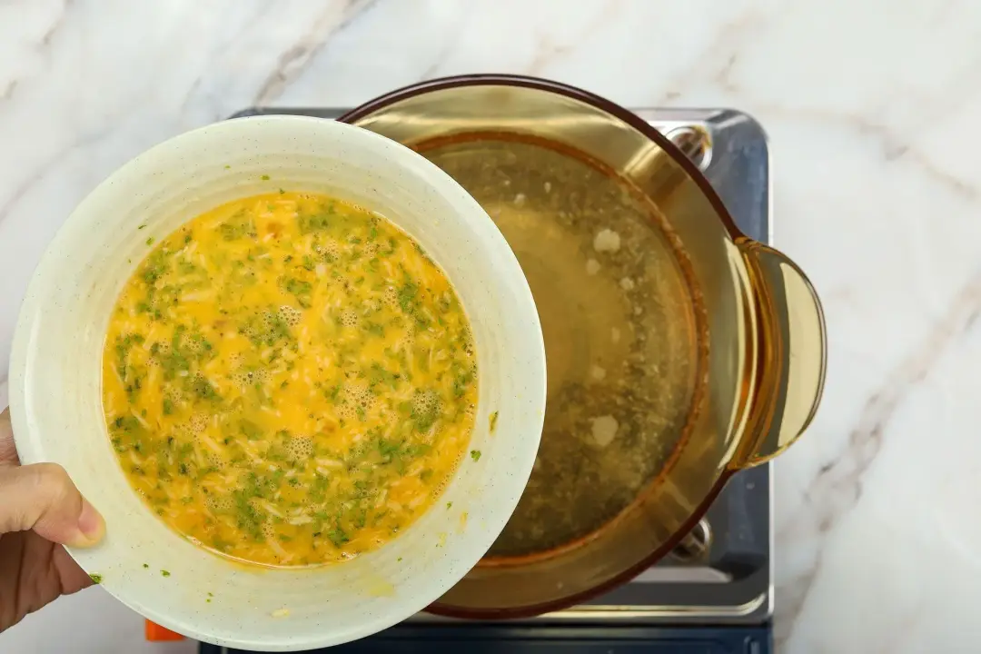 step 3 How to make stracciatella soup