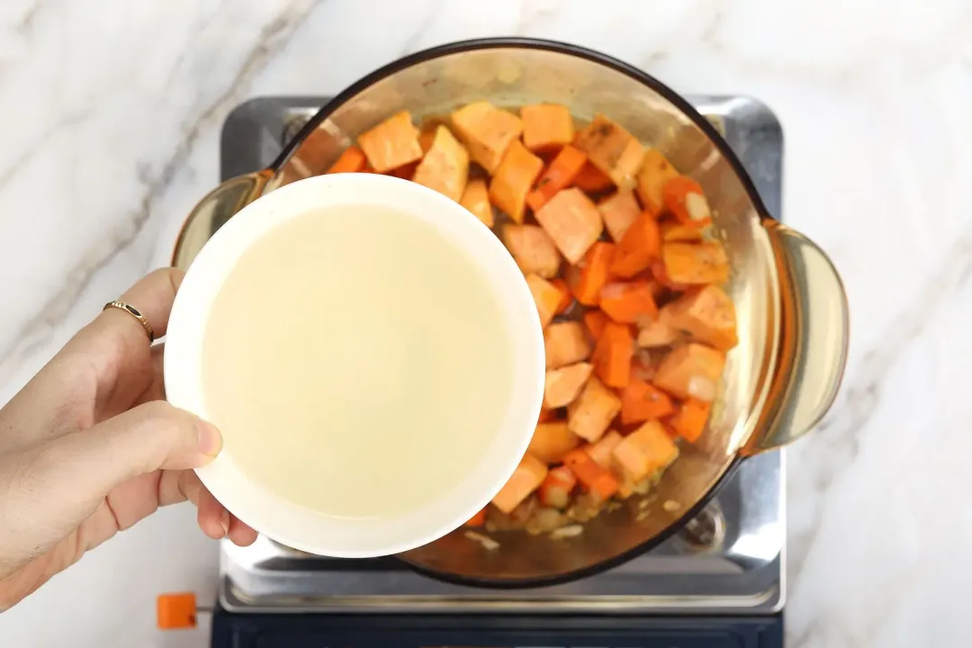 step 3 How to make sweet potato soup