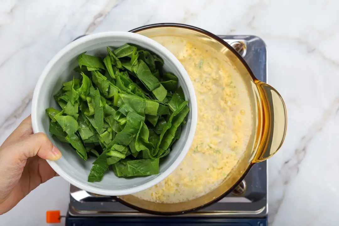 step 5 How to make stracciatella soup