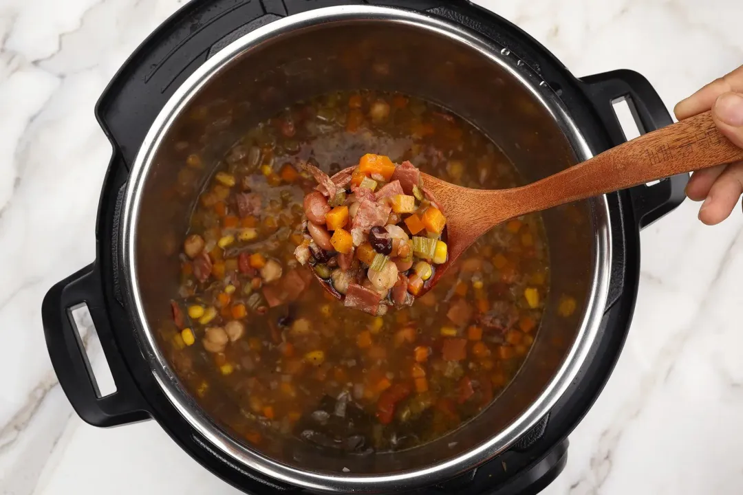 step 6 how to make bean soup in an instant pot