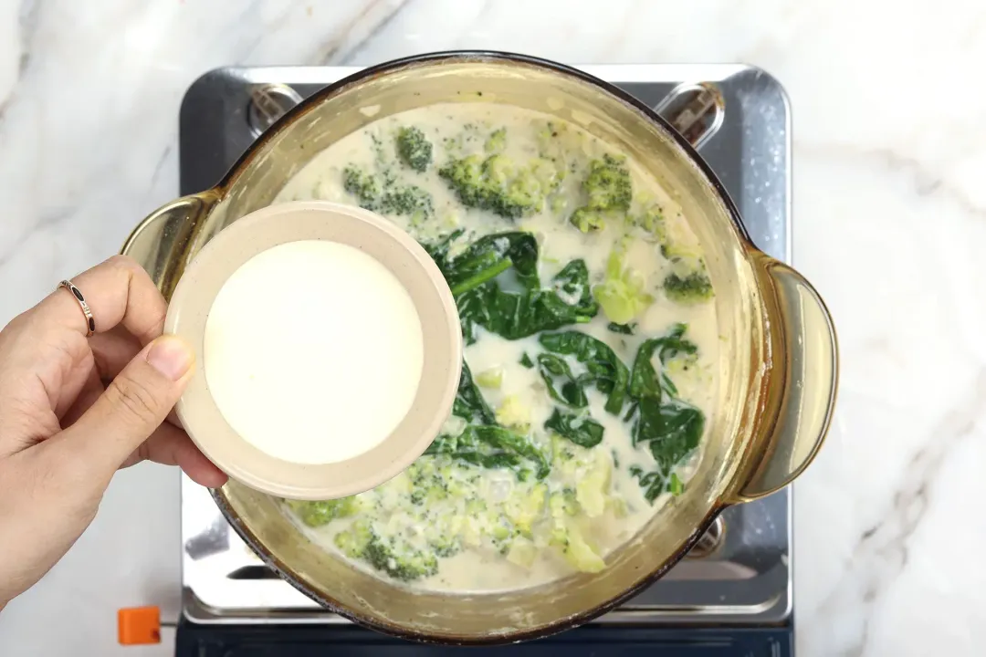 step 6 How to make cream of spinach soup
