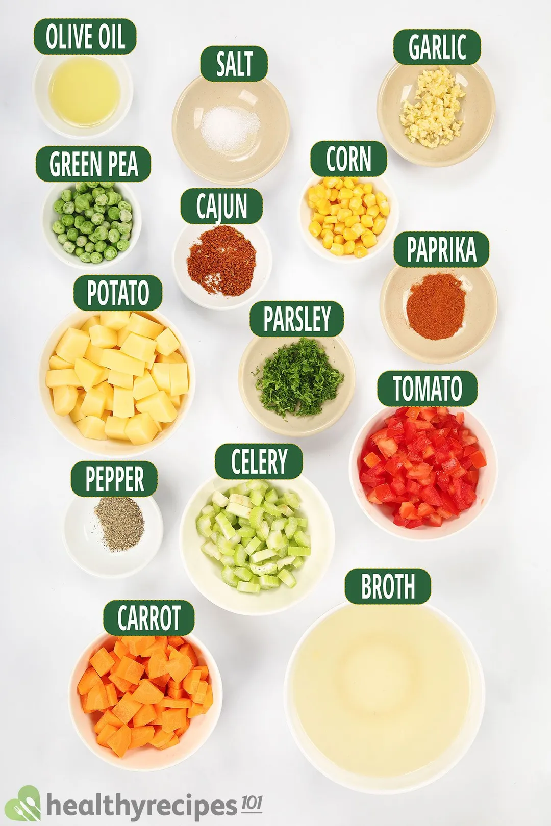 ingredients bowl for vegetable soup