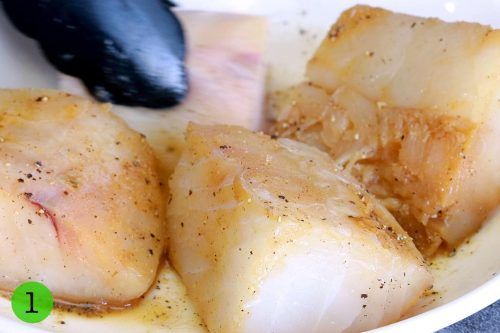 healthy Baked Cod Recipe Step 1: Marinate the cod fish