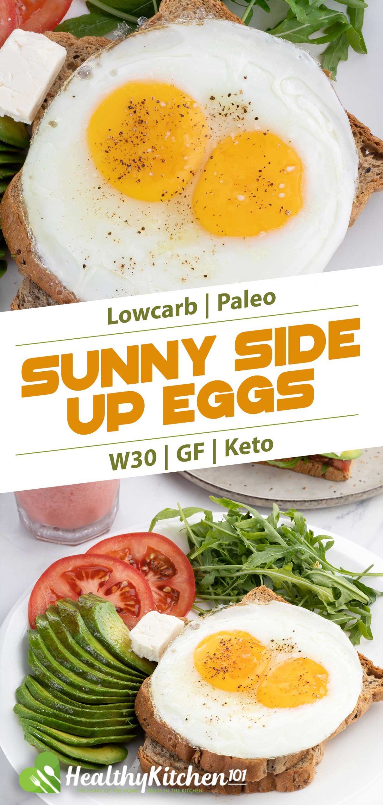 Sunny side up eggs recipe - a healthy addition for your breakfast and fits almost every diet