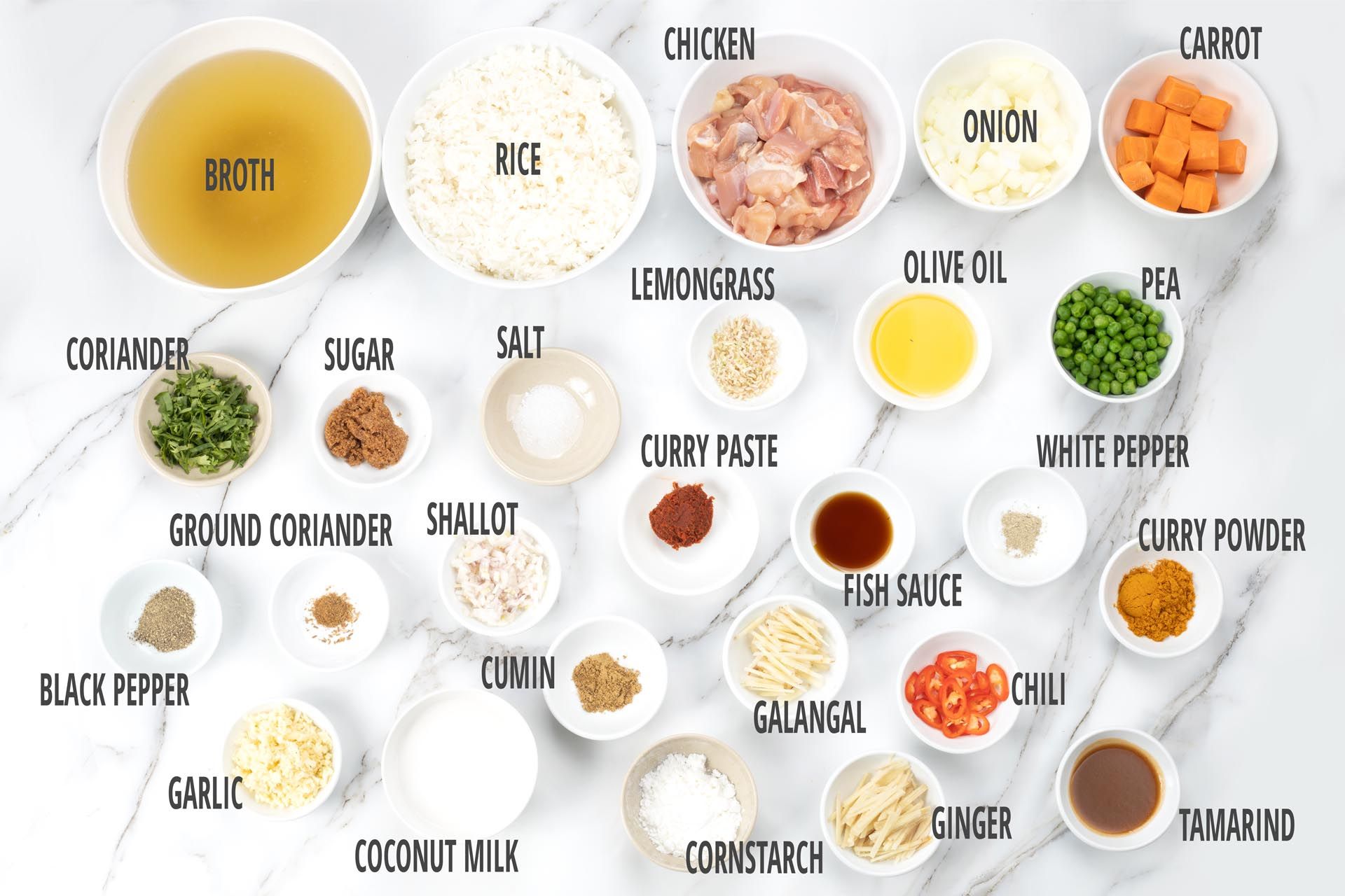 Thai Chicken Curry Ingredients 