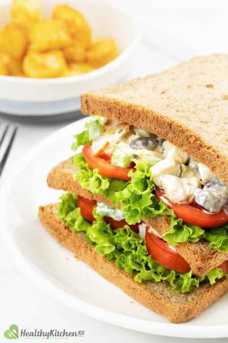 homemade chicken salad sandwich