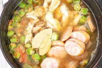 cook Chicken and Sausage Gumbo