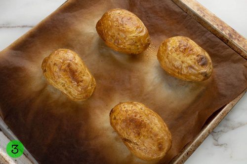 step by step 3 twice Baked Potatoes Recipe