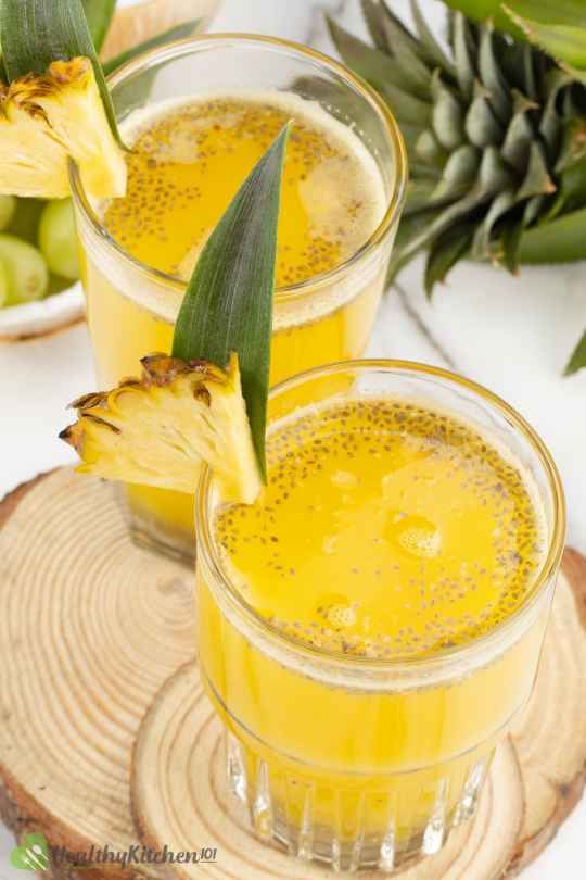 Refined Sugar-Free Pineapple Juice Recipe: A Healthy Golden Chia Drink