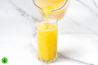 step by step Pineapple Mango Juice 4