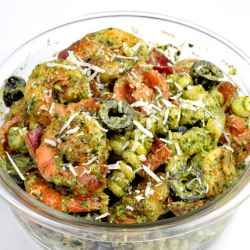 Homemade Pesto Pasta Salad