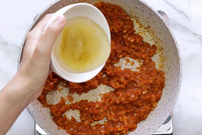 step 3: Make the tomato sauce