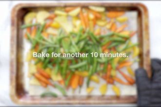 Bake the vegetables