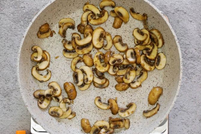 Step 3: Stir fry mushrooms