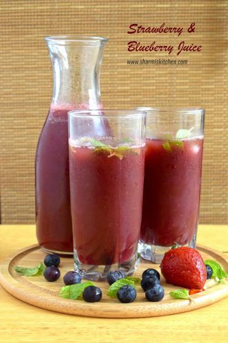 juice with strawberry