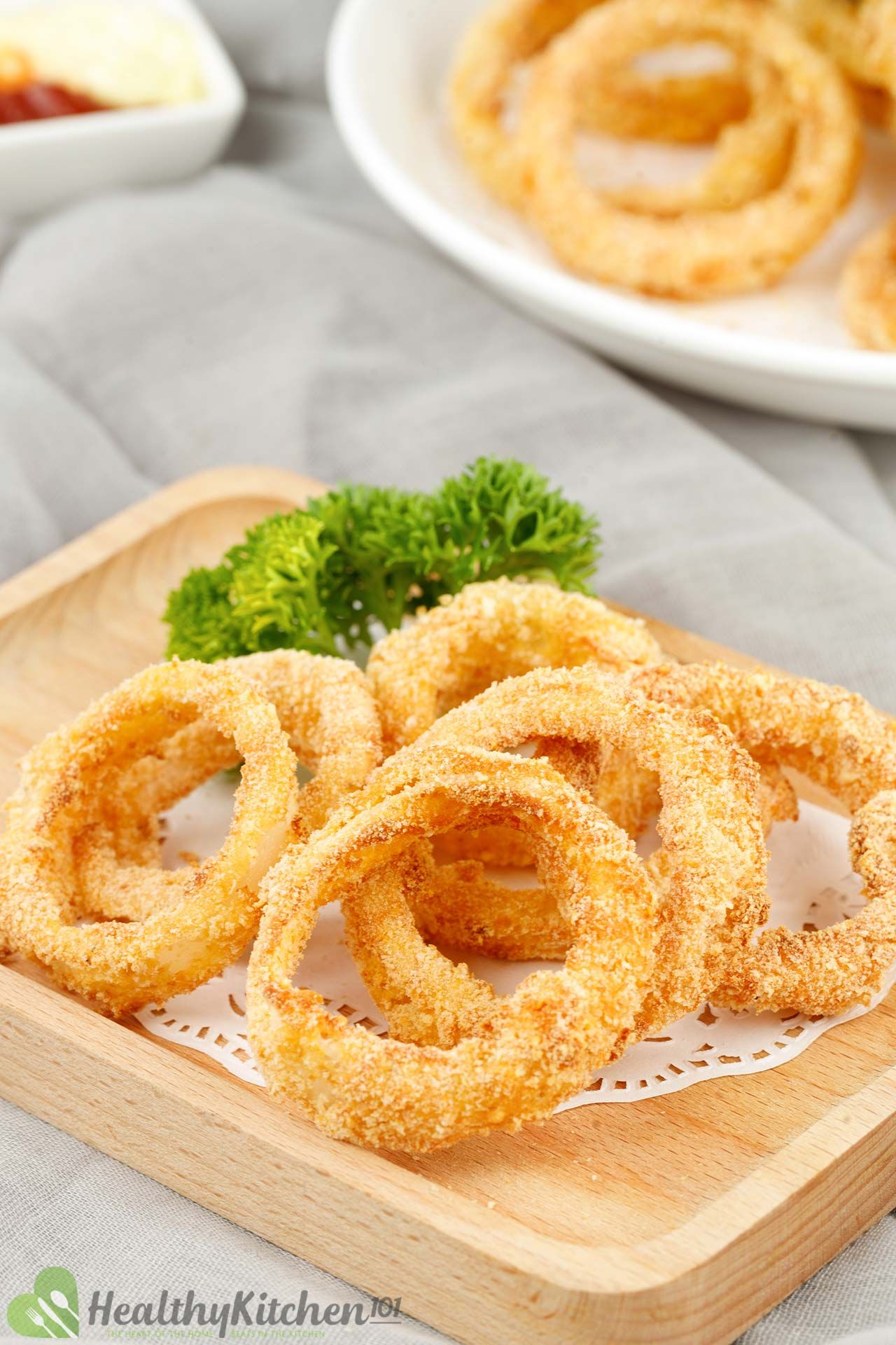 homemade onion rings in an air fryer