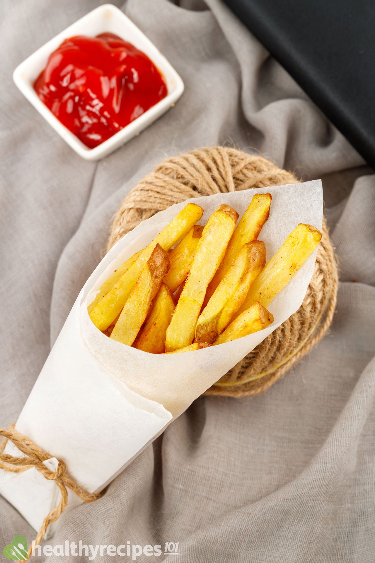 homemade french fries in an air fryer