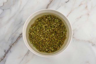 Soak the split peas overnight in cool, filtered water.