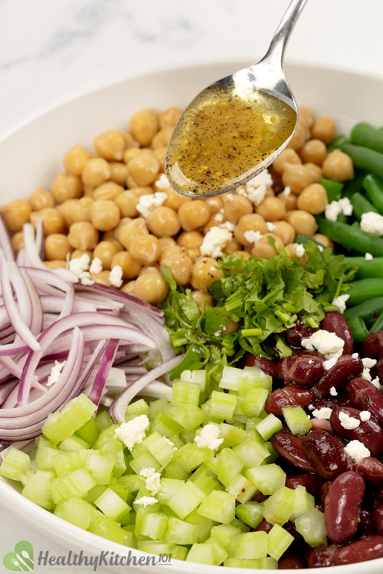 Three Bean Salad Recipe: The Perfect Cookout Dish With Chickpeas