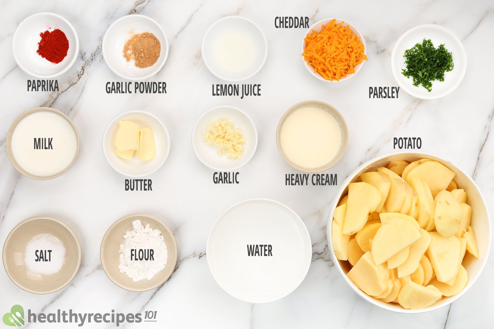 Instant Pot Scalloped Potatoes Ingredients