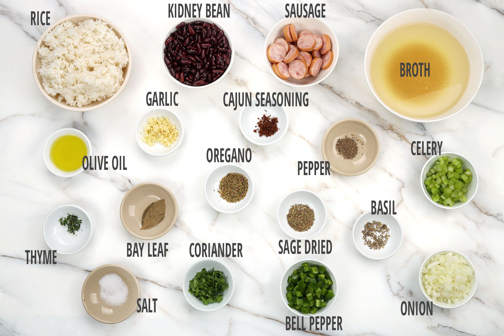 ingredients for instant pot red beans and rice