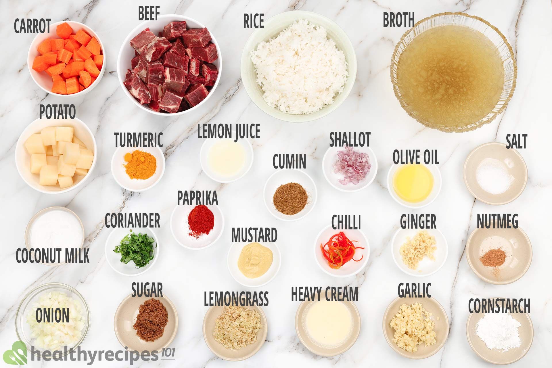 Beef Curry Ingredients
