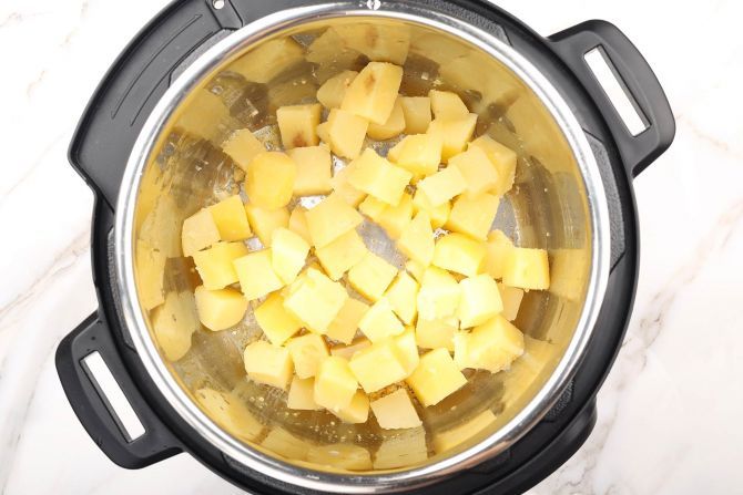 Step 6: Stir fry potatoes.