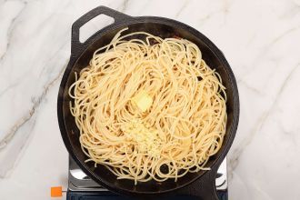 Step 4: Add the pasta.