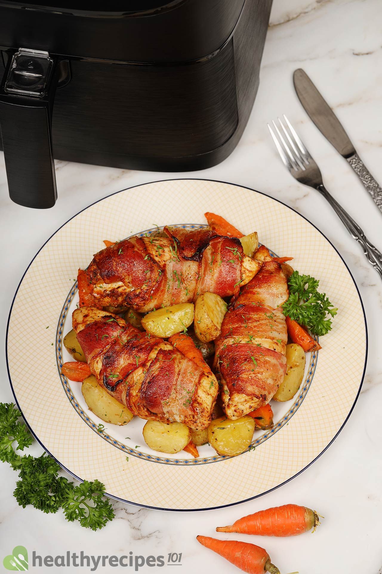 Air Fryer Bacon Wrapped Chicken - Healthy Recipes 101