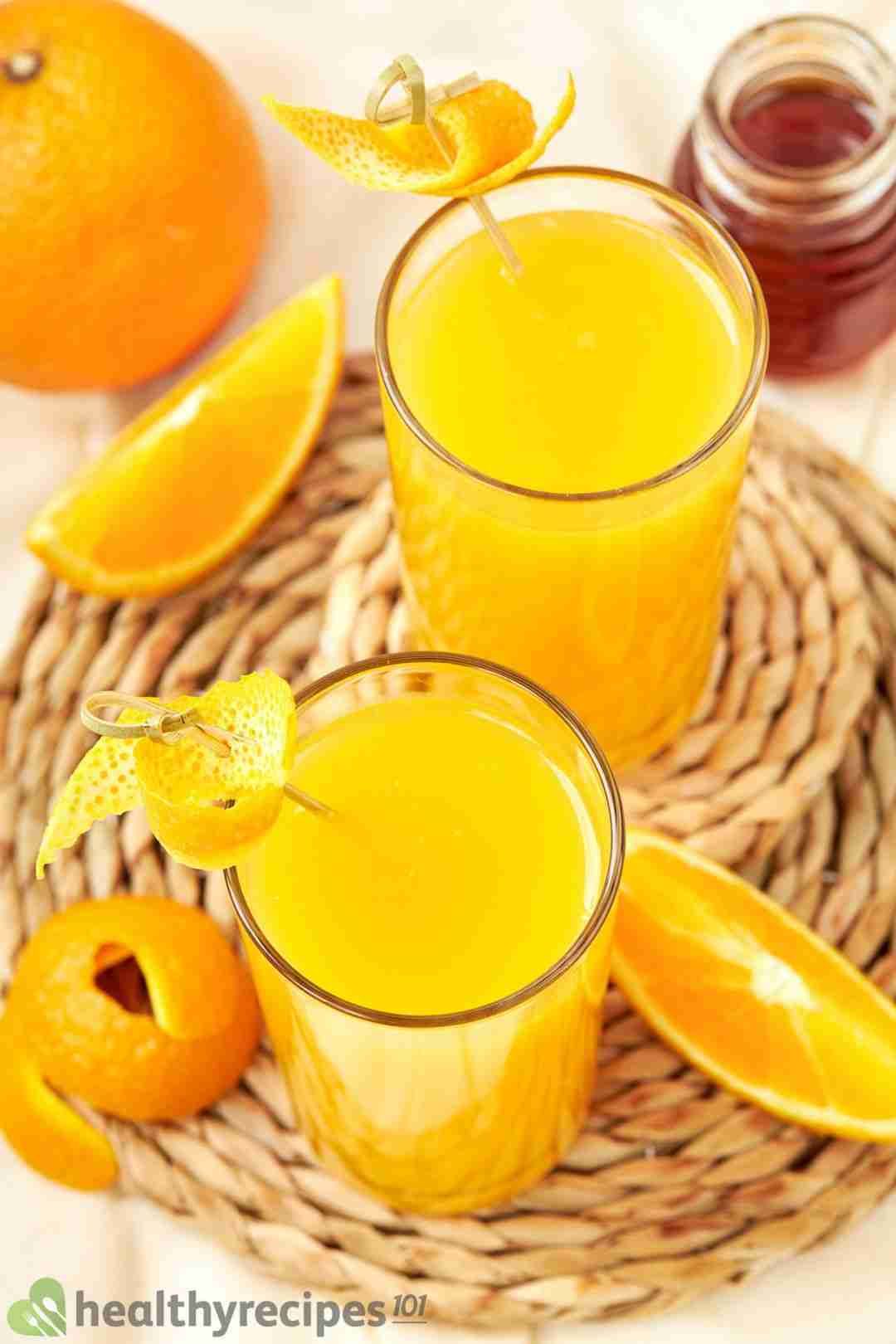 A Healthy Orange Juice Apple Cider Vinegar and Honey Recipe