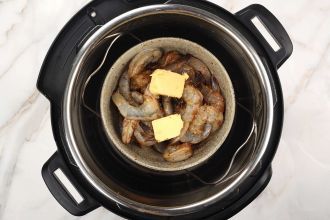 Step 3: Steam the shrimp in the Instant Pot.