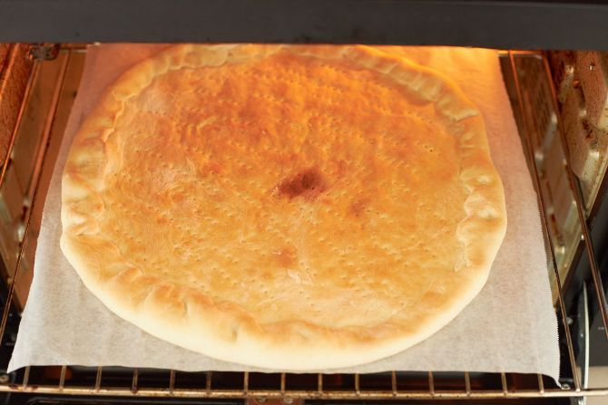 Step 10: Bake the pizza dough