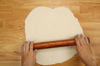 step 3: Roll the dough out.