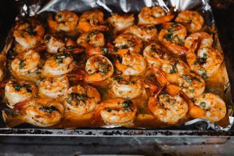Step 2: Place the marinated shrimp in the oven.
