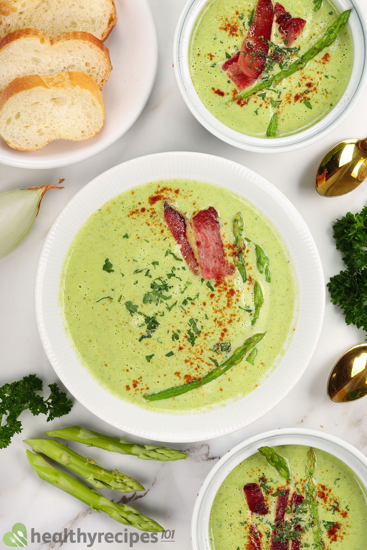 Serving, Storing, and Reheating Cream of Asparagus Soup