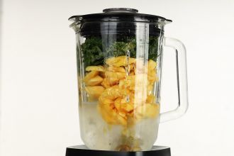Step 1: Combine all the ingredients in a blender. Blend until smooth.