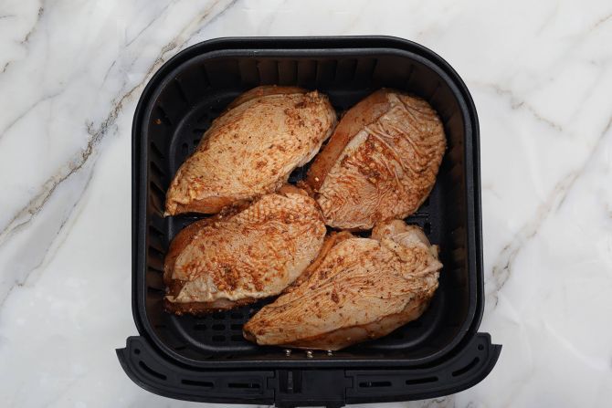 Step 3: Cook the chicken in an air fryer.